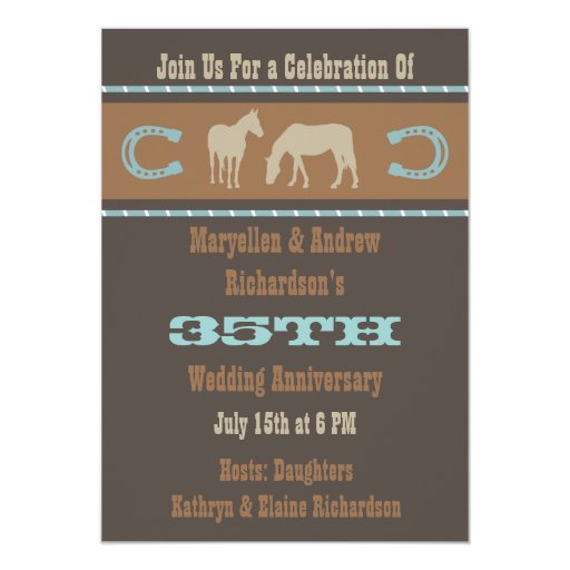 Western Wedding Anniversary Party Invitation Zazzle