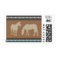 Western Wedding Anniversary Party Postage Stamps