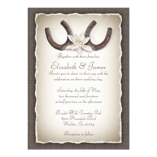 Western Wedding Invitations Card