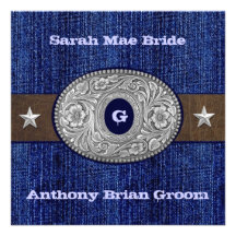 Western Wedding Invitations - 5.25" x 5.25"