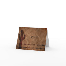 Western Wedding Reception RSVP Card