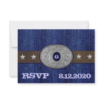 Western Wedding RSVP Cards Invite