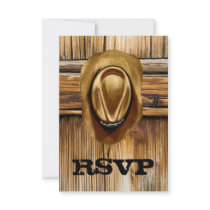 Western Wedding RSVP Cards Custom Invites