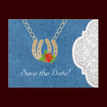 Western Wedding Save the Date POSTCARD postcards