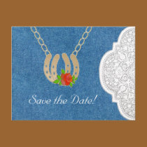 Western Wedding Save the Date POSTCARD