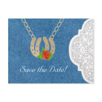 Western Wedding Save the Date POSTCARD