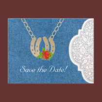 Western Wedding Save the Date POSTCARD