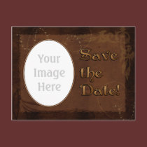 Western Wedding Save the Date Postcard template