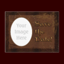 Western Wedding Save the Date Postcard template