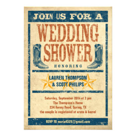 Western Wedding Shower Invitations