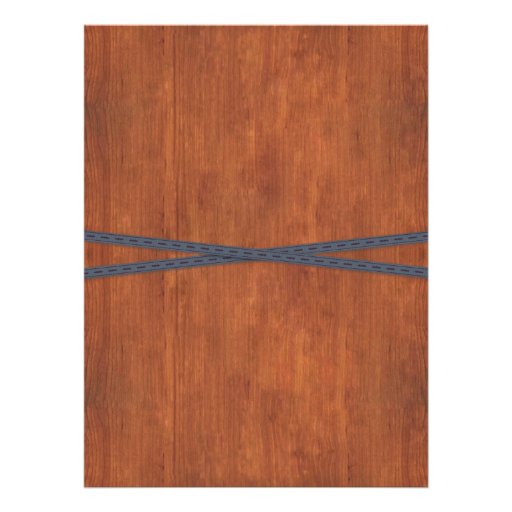 Western, Wood and Ribbon Wedding Invitation
