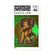 Western Zodiac - Leo Stamp (Vertical)