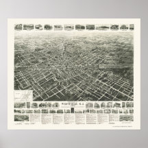 Westfield, NJ Panoramic Map - 1929 Poster