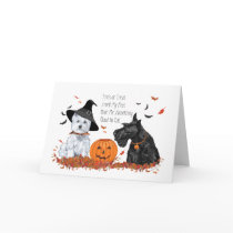 Westie and Scottie Halloween Greeting Card