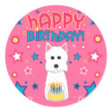 Westie Birthday sticker