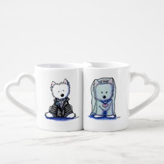 Westie Bride & Groom Sweetheart Mugs Couples Mug