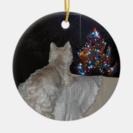 westie christmas awe ceramic ornament zazzle westie christmas awe ceramic ornament zazzle