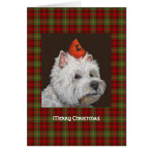 Westie Christmas card