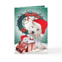 Westie Christmas gift cards by friskybiz Westie Christmas gift cards