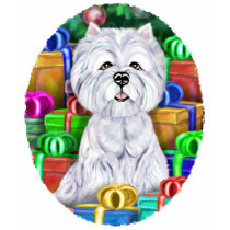 Westie Christmas Open Gifts t-shirts