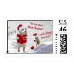 Westie Christmas Wishes Postage Stamp