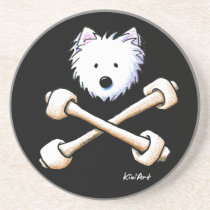 Westie & Crossbones Coaster coasters