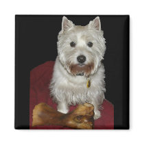 Westie Desi and Lucy magnets by amwesley Westie Desi and Lucy magnets