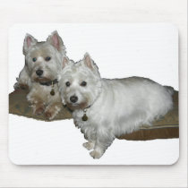 Westie Desi and Lucy mousepads by amwesley Westie Desi and Lucy mousepads