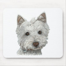 Westie dog mousepad