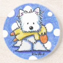 Westie Dog With Toy Coaster coasters