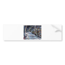 Westie Holiday scene bumper stickers by zadajeanne Westie Holiday scene bumper stickers