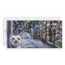 Westie Holiday scene Personalized Photo Card