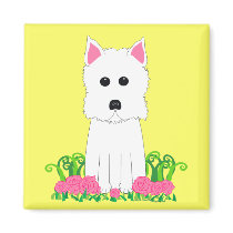 Westie magnets by totallypainted Westie magnets