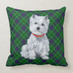 Westie on Tartan PILLOW