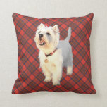 westie christmas pillow