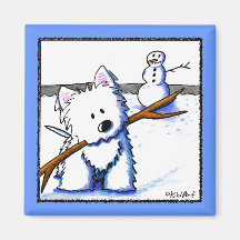 Westie One-Arm Bandit Fridge Magnets