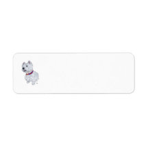 Westie Patriotic Return Address Label