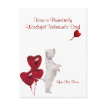 Westie Pawsitively Wonderful Valentine  Wishes #2 Postcards