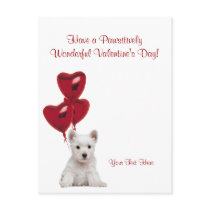 Westie Pawsitively Wonderful Valentines Day Wishes Post Cards
