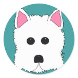 Westie Portrait stickers