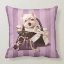 Westie puppy in Handbag Pillows