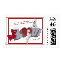 Westie Puppy Love Valentine's Day Stamp