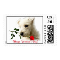Westie Red Rose Valentine Stamp #3