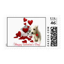 Westie Rose and Hearts Valentine Stamp #3