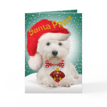 Westie Santa Christmas Cards