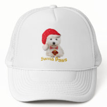 Westie Santa Paws Apparel hats