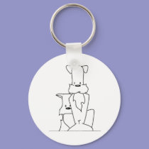 westie/schnauzer keychain