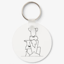 westie/schnauzer keychain