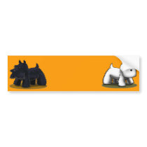Westie & Scottie Bumper Sticker bumper stickers