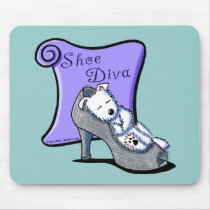 Westie SHOE DIVA mousepads